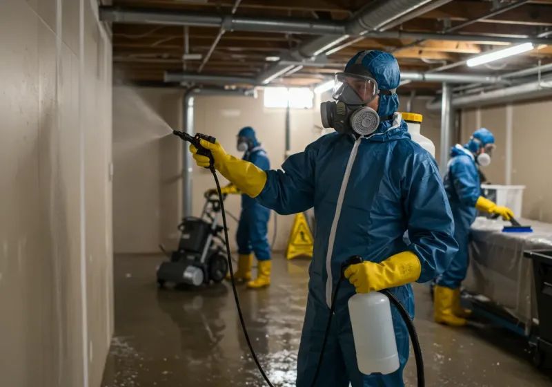 Basement Sanitization and Antimicrobial Treatment process in River Park, FL